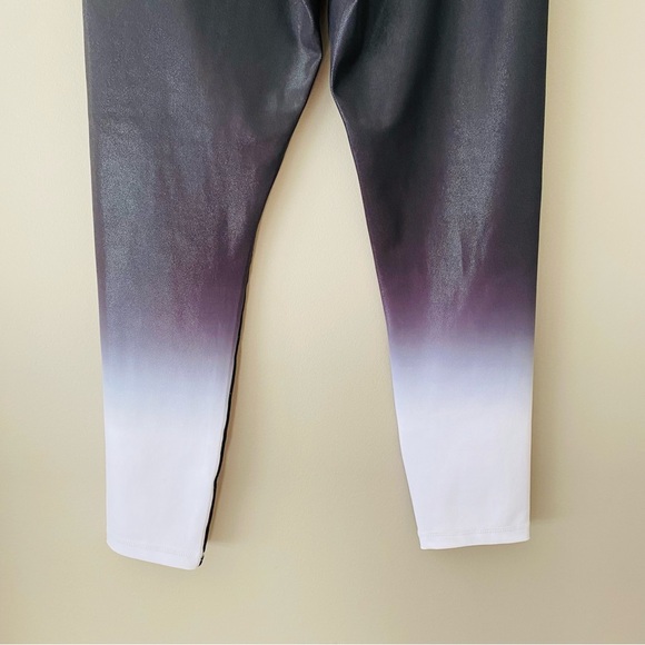 ZYIA Metallic Ombre Light N Tight Hi-Rise Leggings Black/White Sz 6-8 - Picture 6 of 8